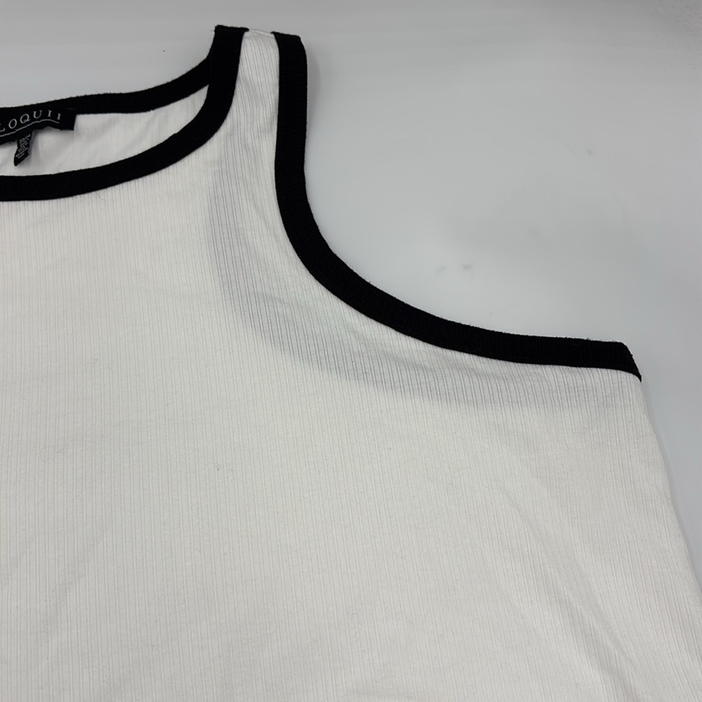 Eloquii Contrast Ribbed Tank Top - Picture 2 of 6